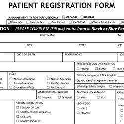 Patient Registration Form Preview Image